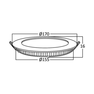 Braytron BP01-31210 12 Watt Sıva Altı Yuvarlak LED Panel - Ilık Beyaz (4000K)