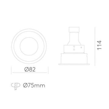 JUPITER JH730 B Beyaz Sıva Altı Yuvarlak Spot Kasası - Metal