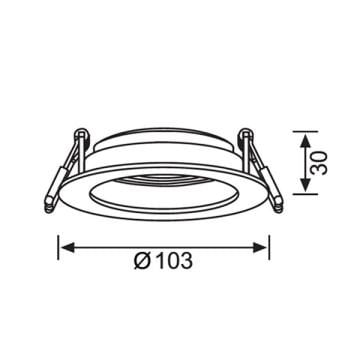JUPITER JH639 K Krom Sıva Altı Hareketli Kare Spot Kasası - Metal
