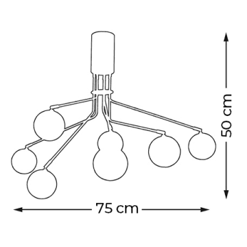 CL-S131 Yedili Cam Küre Avize