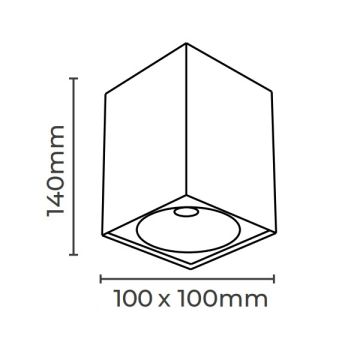 MOLLED MOL361-3 10x10x14 cm 8 Watt Beyaz-Siyah Sıva Üstü LED Spot (Metal)