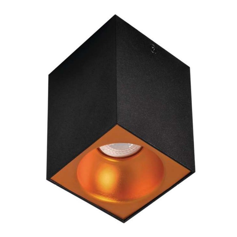MOLLED MOL361-1 10x10x14 cm 8 Watt Siyah-Bakır Sıva Üstü LED Spot (Metal)