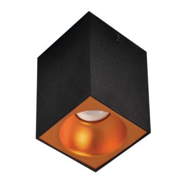 MOLLED MOL361-1 10x10x14 cm 8 Watt Siyah-Bakır Sıva Üstü LED Spot (Metal)