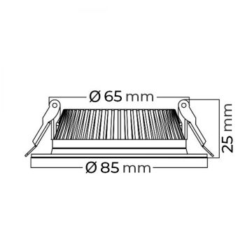Braytron SBP12-00430 4 Watt Sıva Altı Yuvarlak Backlight LED Panel - Beyaz Işık (6500K)