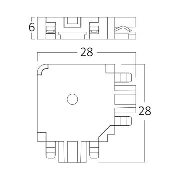 Braytron BY41-80021 Ultra Slim Sıva Altı/Üstü Magnet Ray L Bağlantı Aparatı