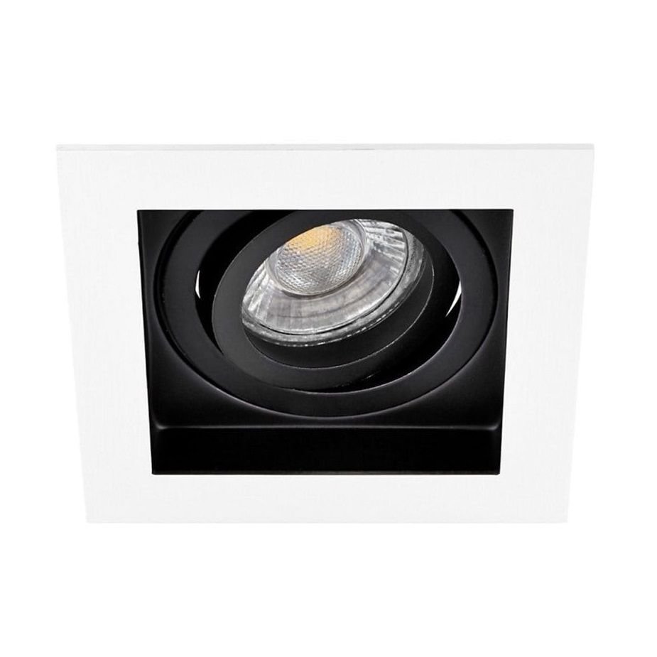 JUPITER JH639 B Beyaz-Siyah Sıva Altı Hareketli Kare Spot Kasası - Metal