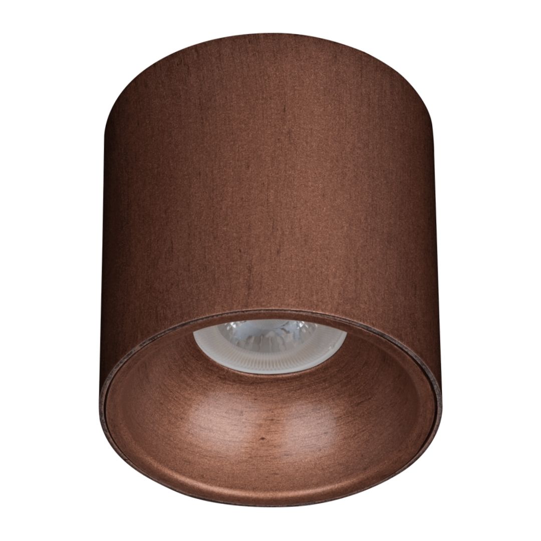 goldX ZE830-1-BE 10x10 cm Bakır Eskitme Sıva Üstü Silindir Spot Kasası (GU10 Duylu)