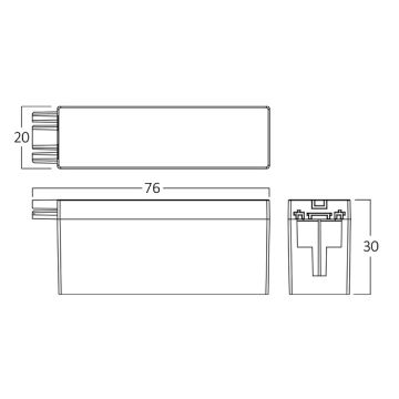 Braytron BY41-80091 Ultra Slim Sıva Altı/Üstü Magnet Ray Sonlama Kapağı
