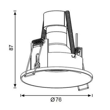 JUPITER JD640 S Siyah Sıva Altı Yuvarlak Spot Kasası - Metal