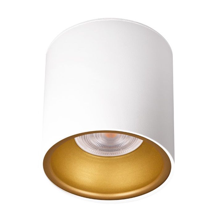 MOLLED MOL362-2-8M 10x10 cm 8 Watt Beyaz-Gold Sıva Üstü Silindir Spot (Metal)