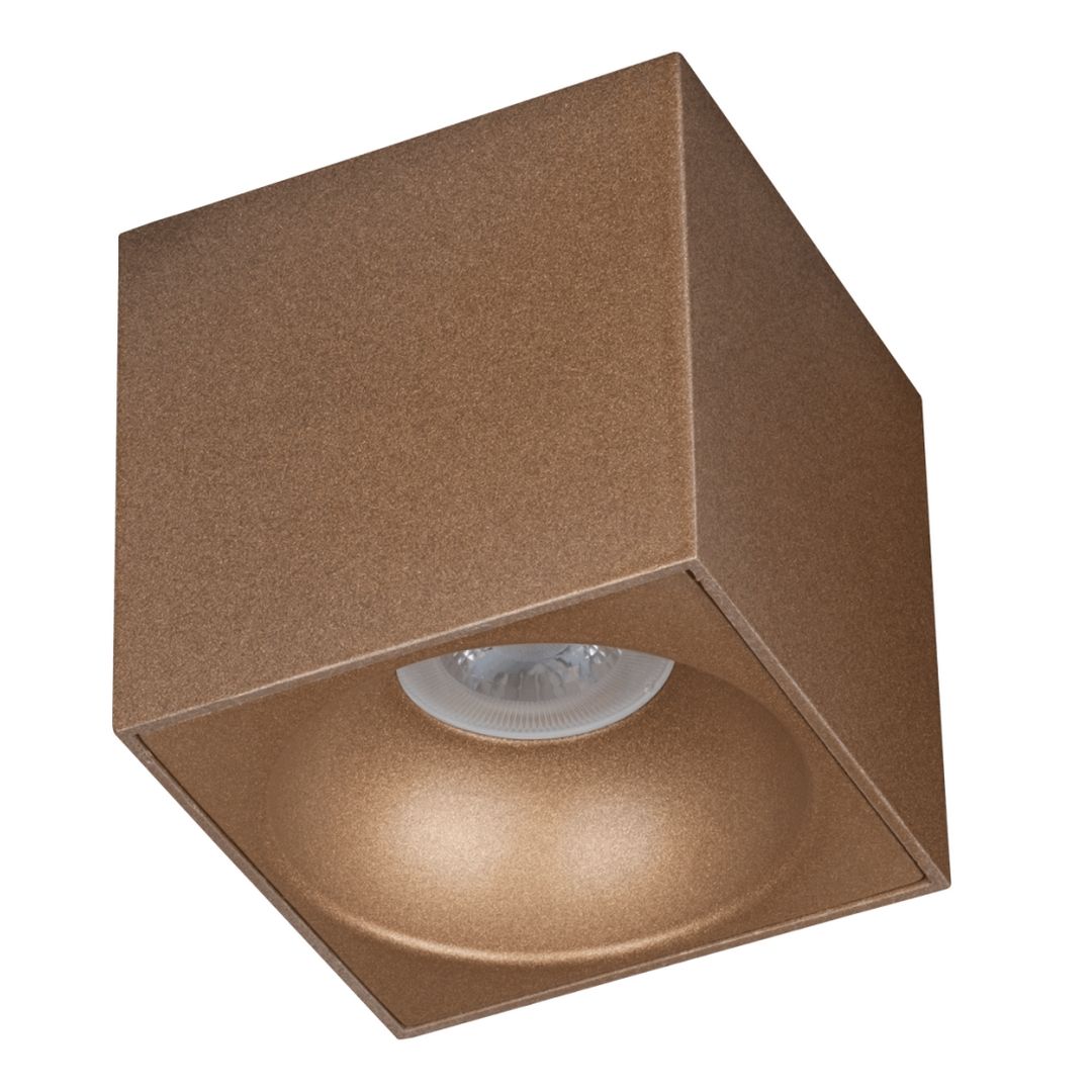 goldX ZE832-1-BR 10x10x10 cm Bronz Sıva Üstü Spot Kasası (GU10 Duylu)