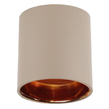 10x10 cm Bej-Rose Gold Sıva Üstü Silindir Spot