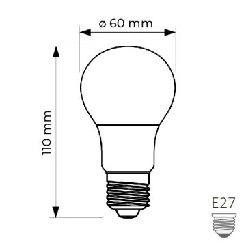 PHILIPS 5.5 Watt A60 Dimli LED Ampul - Sarı Işık (2700K)