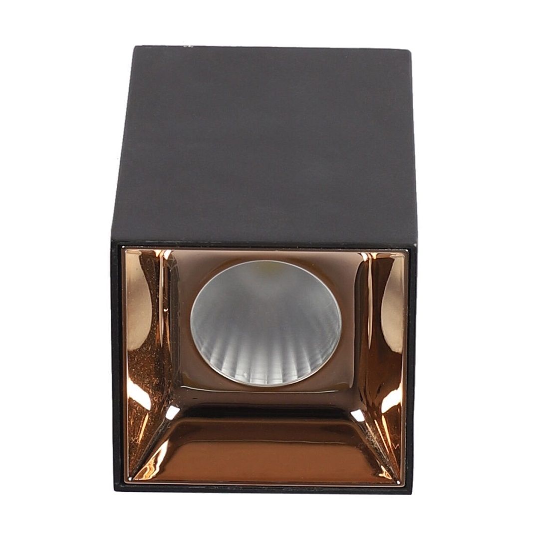 K2 GLOBAL KDA864 7.5x7.5x14 cm Siyah-Rose Gold Sıva Üstü Spot Kasası