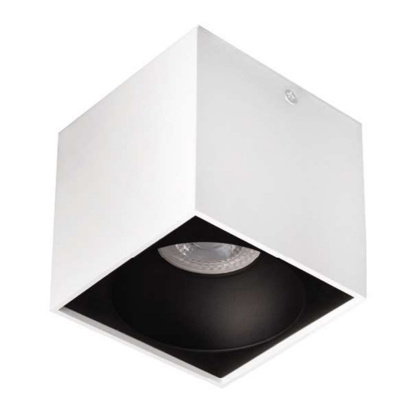 MOLLED MOL363-3 10x10x10 cm Beyaz-Siyah Sıva Üstü Spot Kasası (Metal - GU10 Duylu)