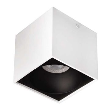 MOLLED MOL363-3 10x10x10 cm Beyaz-Siyah Sıva Üstü Spot Kasası (Metal - GU10 Duylu)