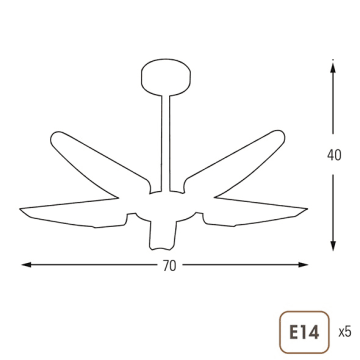CreaLight CL-S130-S Altılı Martı Avize