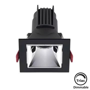 MOLLED MOL4162M Triac Dimli 8 Watt Siyah-Krom Sıva Altı Kare LED Spot (SAMSUNG/OSRAM/PHILIPS LED & EAGLERISE/PHILIPS/LIFUD Driver)