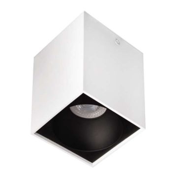 MOLLED MOL361-3 10x10x14 cm Beyaz-Siyah Sıva Üstü Spot Kasası (Metal - GU10 Duylu)