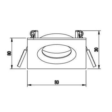 JUPITER JH608 B Beyaz Sıva Altı Kare Spot Kasası - Metal