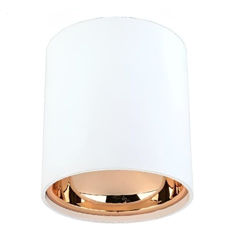 K2 GLOBAL KDA865 10x10 cm Beyaz-Rose Gold Sıva Üstü Silindir Spot Kasası