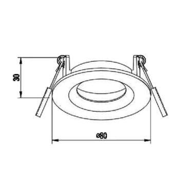 JUPITER JH508 S Siyah Sıva Altı Yuvarlak Spot Kasası - Metal