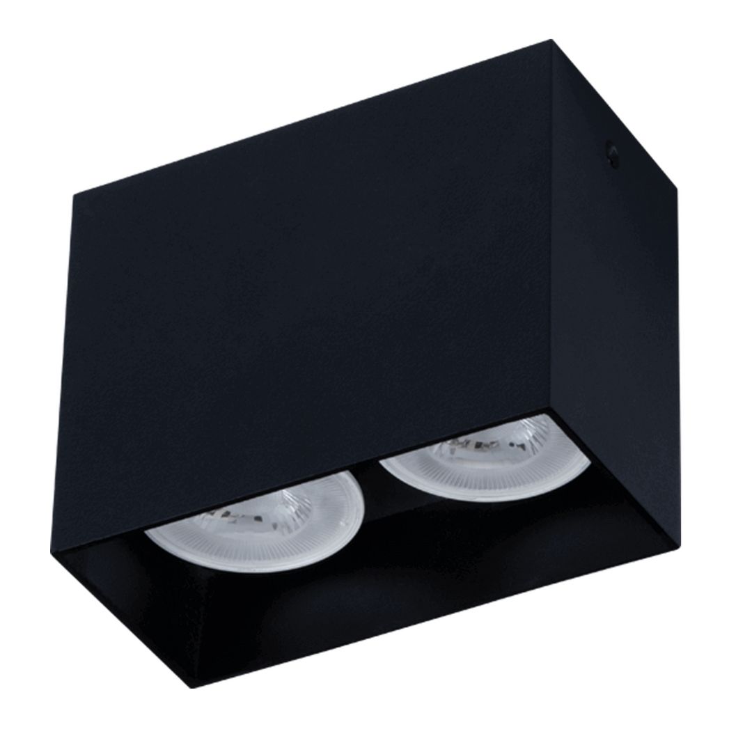 goldX ZE144-BK Siyah Sıva Üstü İkili Spot Kasası (GU10 Duylu)