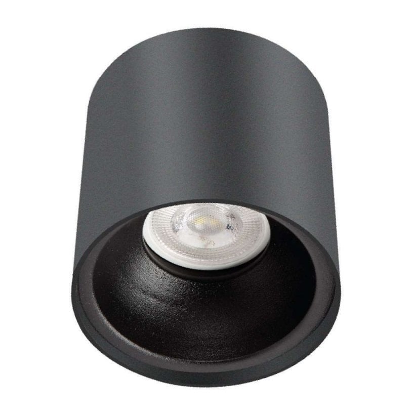 MOLLED MOL362-2 10x10 cm Siyah Sıva Üstü Silindir Spot Kasası (Metal - GU10 Duylu)