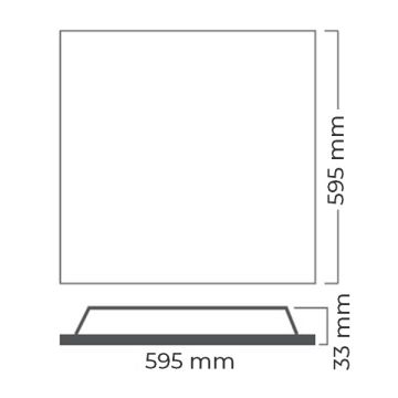 Braytron BP23-36630T 40 Watt 60x60 Sıva Altı LED Panel - TSE Sertifikalı - ENEC Driverlı - Beyaz Işık (6500K)