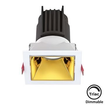 MOLLED MOL4157M Triac Dimli 12 Watt Beyaz-Gold Sıva Altı Kare LED Spot (SAMSUNG/OSRAM/PHILIPS LED & EAGLERISE/PHILIPS/LIFUD Driver)