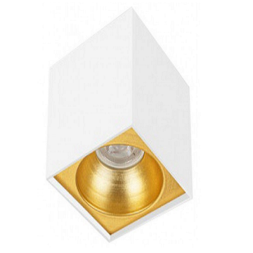 10x10x14 cm Beyaz-Gold Sıva Üstü Spot