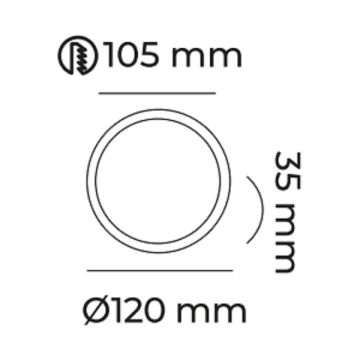 MOLLED MOL601 Beyaz/Siyah Kasa 10 Watt Sıva Altı Yuvarlak LED Panel (SAMSUNG/OSRAM LED & PHILIPS/LIFUD Driver)