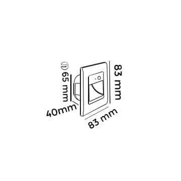 MOLLED MOL9015 1 Watt Radar Sensörlü Beyaz Kare Sıva Altı LED Merdiven Armatürü - Plastik - Gün Işığı (3000K)