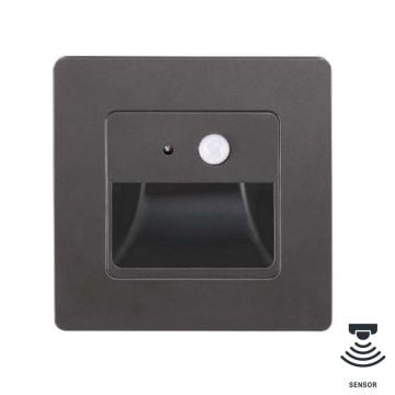 MOLLED MOL9015 1 Watt Radar Sensörlü Beyaz Kare Sıva Altı LED Merdiven Armatürü - Plastik - Gün Işığı (3000K)