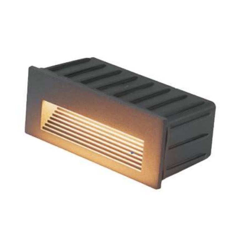 MOLLED MOL9003 3 Watt Antrasit Sıva Altı Dikdörtgen Dış Mekan LED Merdiven Armatürü - Metal - Gün Işığı (3000K)