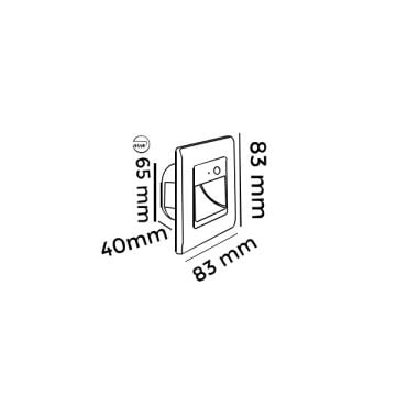 MOLLED MOL9014 1 Watt Radar Sensörlü Gri Kare Sıva Altı LED Merdiven Armatürü - Plastik - Gün Işığı (3000K)