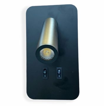 CATA CT-5243 Tuvalu 3 Watt Siyah Yatak Başı LED Aplik - Gün Işığı (3200K)