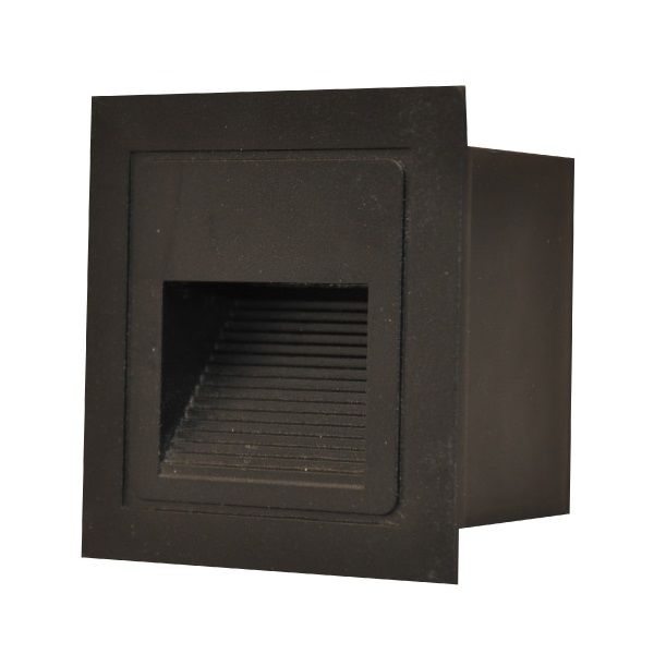 MOLLED MOL9002 3 Watt Siyah Sıva Altı Yuvarlak Dış Mekan LED Merdiven Armatürü - Metal - Gün Işığı (3000K)