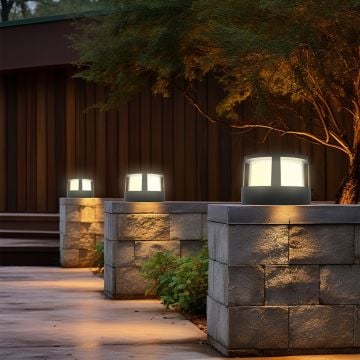 Braytron BG38-01481 15 Watt Siyah Kasa Set Üstü LED Aplik - 3 Işık Renkli (Beyaz + Ilık Beyaz + Gün Işığı)