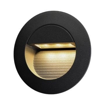 MOLLED MOL9002 3 Watt Siyah/Antrasit/Beyaz Sıva Altı Yuvarlak Dış Mekan LED Merdiven Armatürü - Metal - Gün Işığı (3000K)