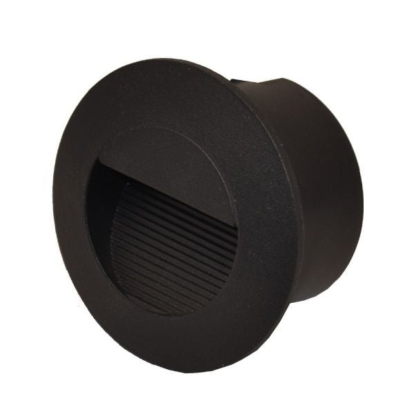 MOLLED MOL9002 3 Watt Siyah/Antrasit/Beyaz Sıva Altı Yuvarlak Dış Mekan LED Merdiven Armatürü - Metal - Gün Işığı (3000K)