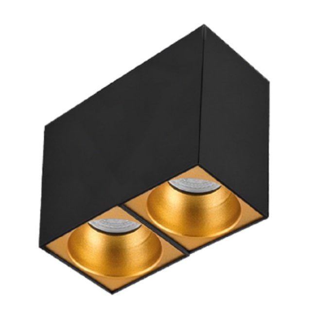 inoled 9265-01 8x16x10 cm Sıva Üstü İkili Spot Kasası - GU10 Duylu - Metal