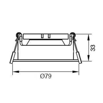 JUPITER JH713 S&A Siyah-Gold Sıva Altı Yuvarlak Spot Kasası - Metal & PC