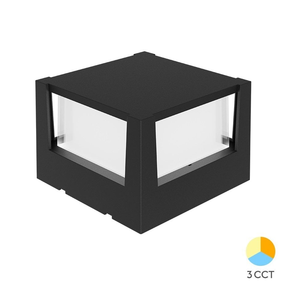 Braytron BG38-01581 15 Watt Siyah Kasa Set Üstü LED Aplik - 3 Işık Renkli (Beyaz + Ilık Beyaz + Gün Işığı)