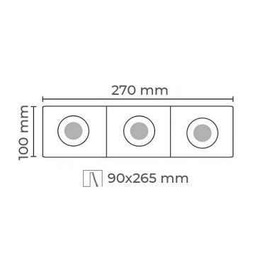 K2 GLOBAL KDA853 Saten-Siyah Sıva Altı Üçlü Spot Kasası