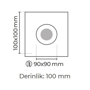 MOLLED MOL4154M Triac Dimli 10 Watt Beyaz-Platin Sıva Altı LED Spot (SAMSUNG/OSRAM/PHILIPS LED & EAGLERISE/PHILIPS/LIFUD Driver)