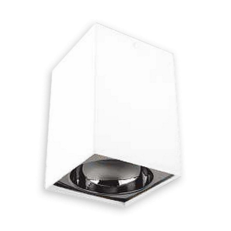 inoled 9258-05 10x10x14 cm Beyaz-Platin Sıva Üstü Spot Kasası - GU10 Duylu - Metal