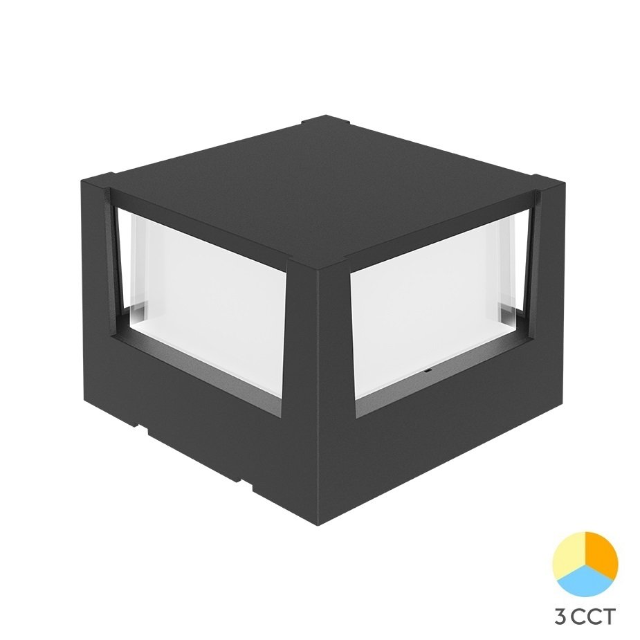 Braytron BG38-01582 15 Watt Gri Kasa Set Üstü LED Aplik - 3 Işık Renkli (Beyaz + Ilık Beyaz + Gün Işığı)