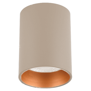 10x14 cm Bej-Bakır Sıva Üstü Silindir Spot