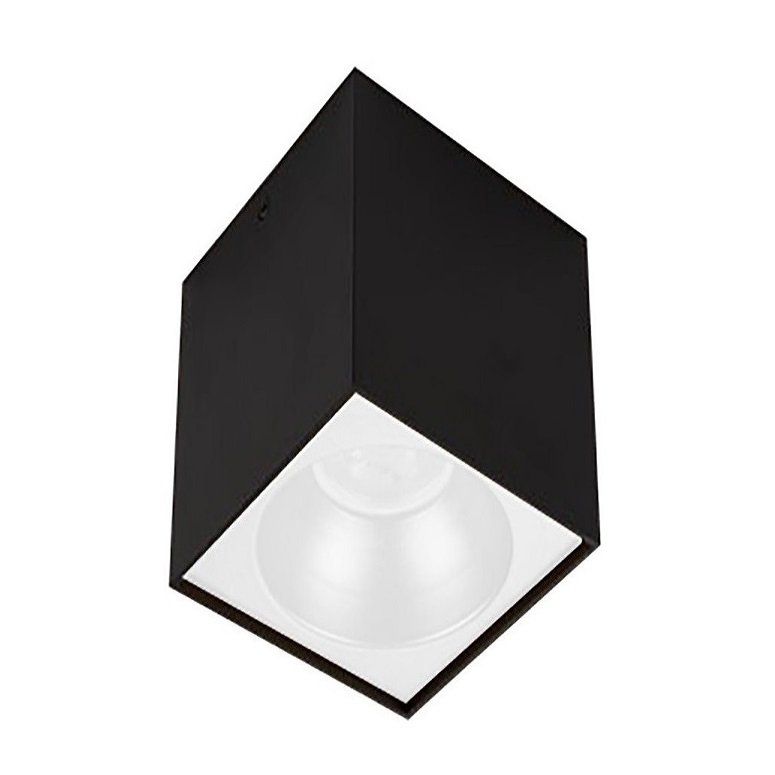 inoled 9257-03 10x10x14 cm Siyah-Beyaz Sıva Üstü Spot Kasası - GU10 Duylu - Metal